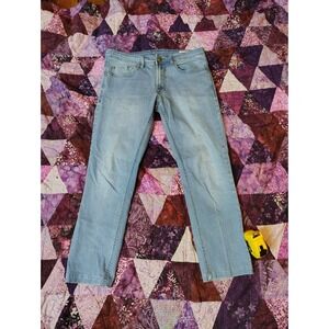 Buffalo David Bitton Jeans Mens‎ 32x34 Blue Axel Slim Straight Western Stitch